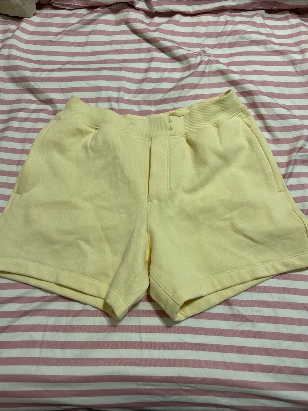 lululemon butter yellow steady state shorts